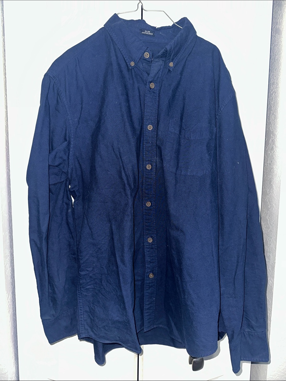 Men's J. Crew Navy Button-Down Shirt - Classic Casual